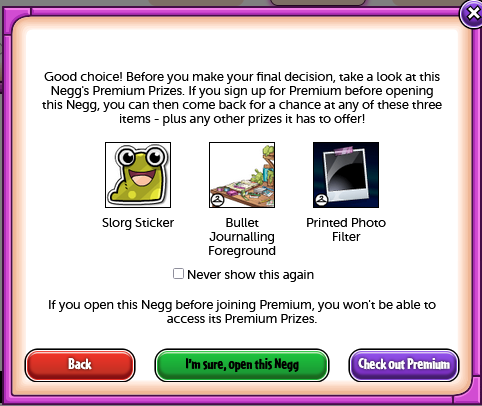 Festival of Neggs 2025 Premium Prize Peek
